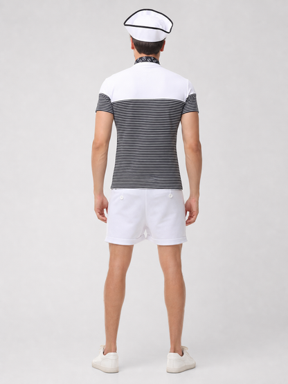 Striped Nautical Stage Costume with Shorts