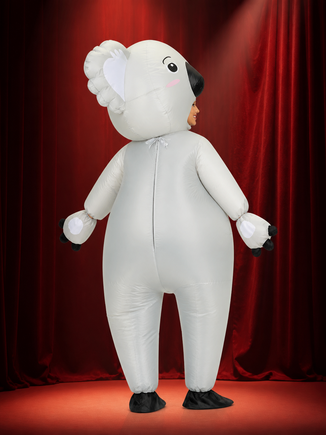 Koala Inflatable Costume, Funny Halloween Animal Onesie back view