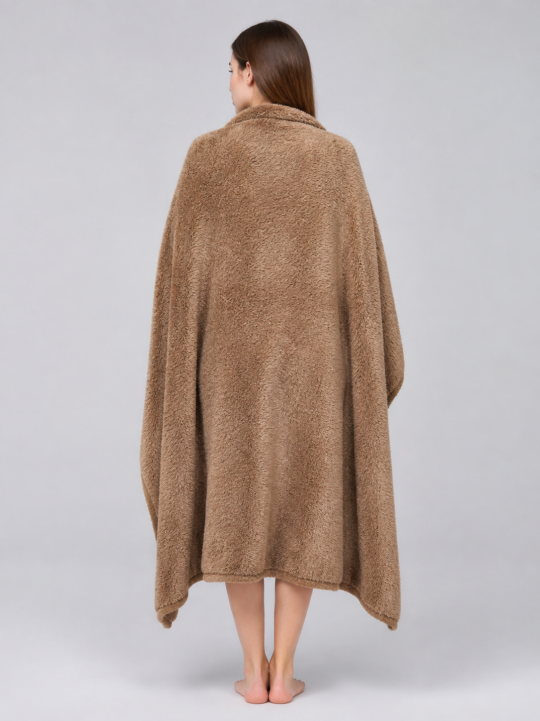 Reversible Pet Blanket, Coffee Brown back view