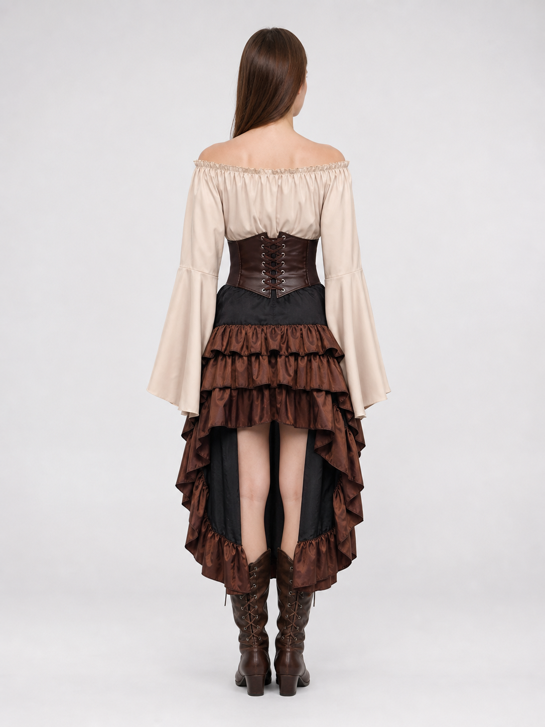 Pirate Costume with Corset and Skirt