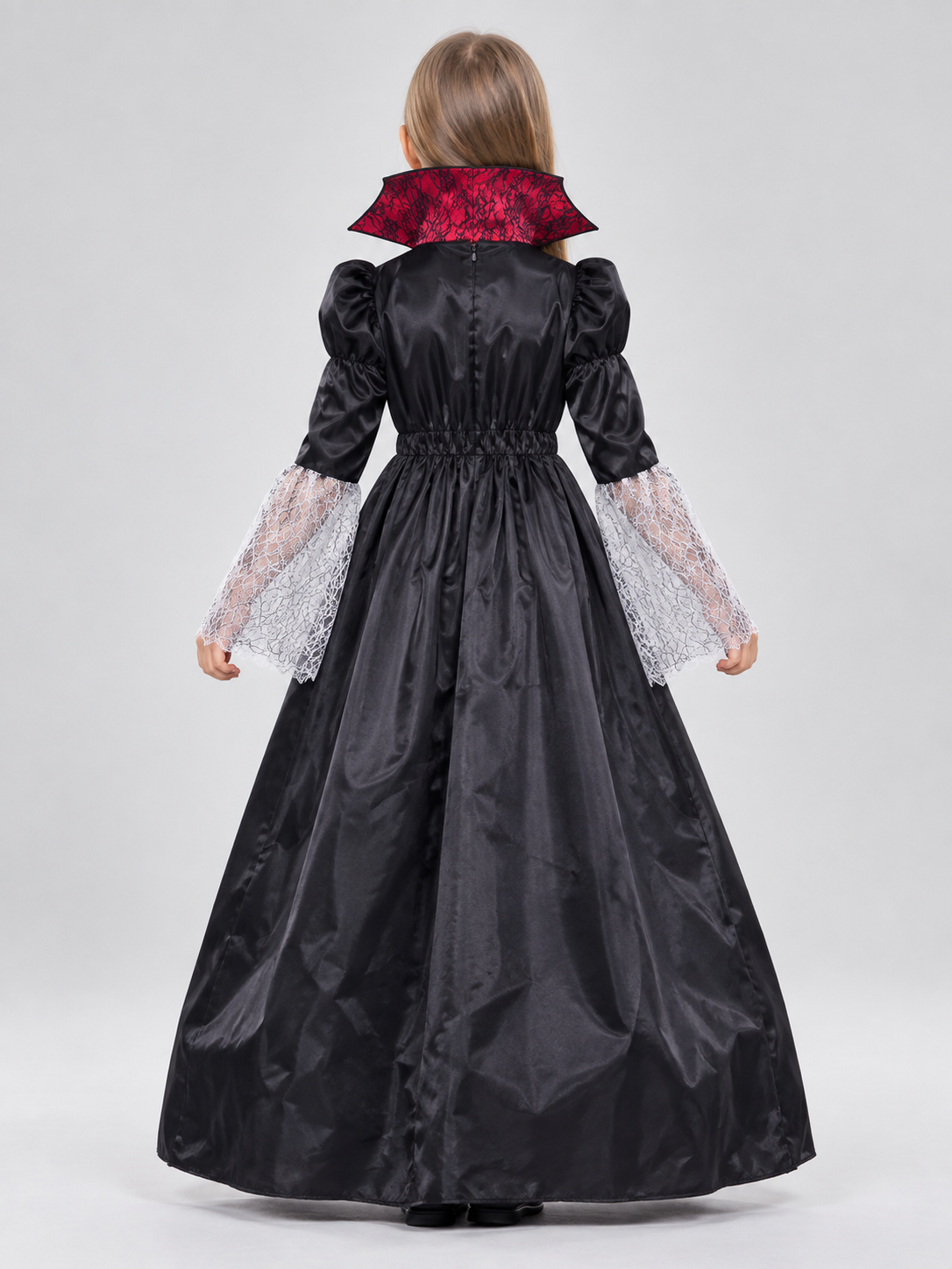 Children's Vampire Costume with Red Bow back view