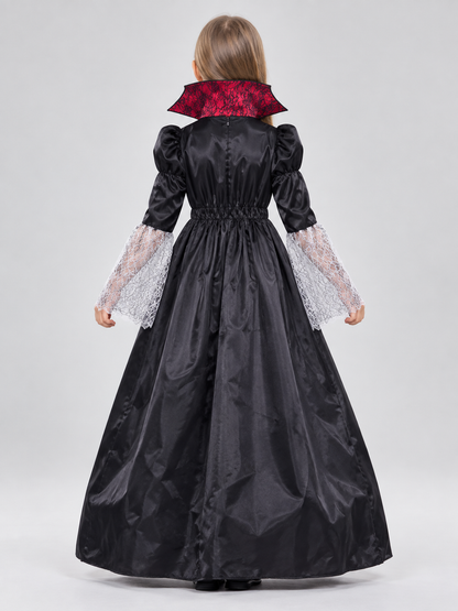 Children's Vampire Costume with Red Bow back view