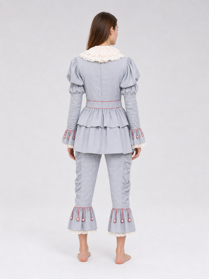 Ruffled Clown Costume for Halloween and Cosplay
