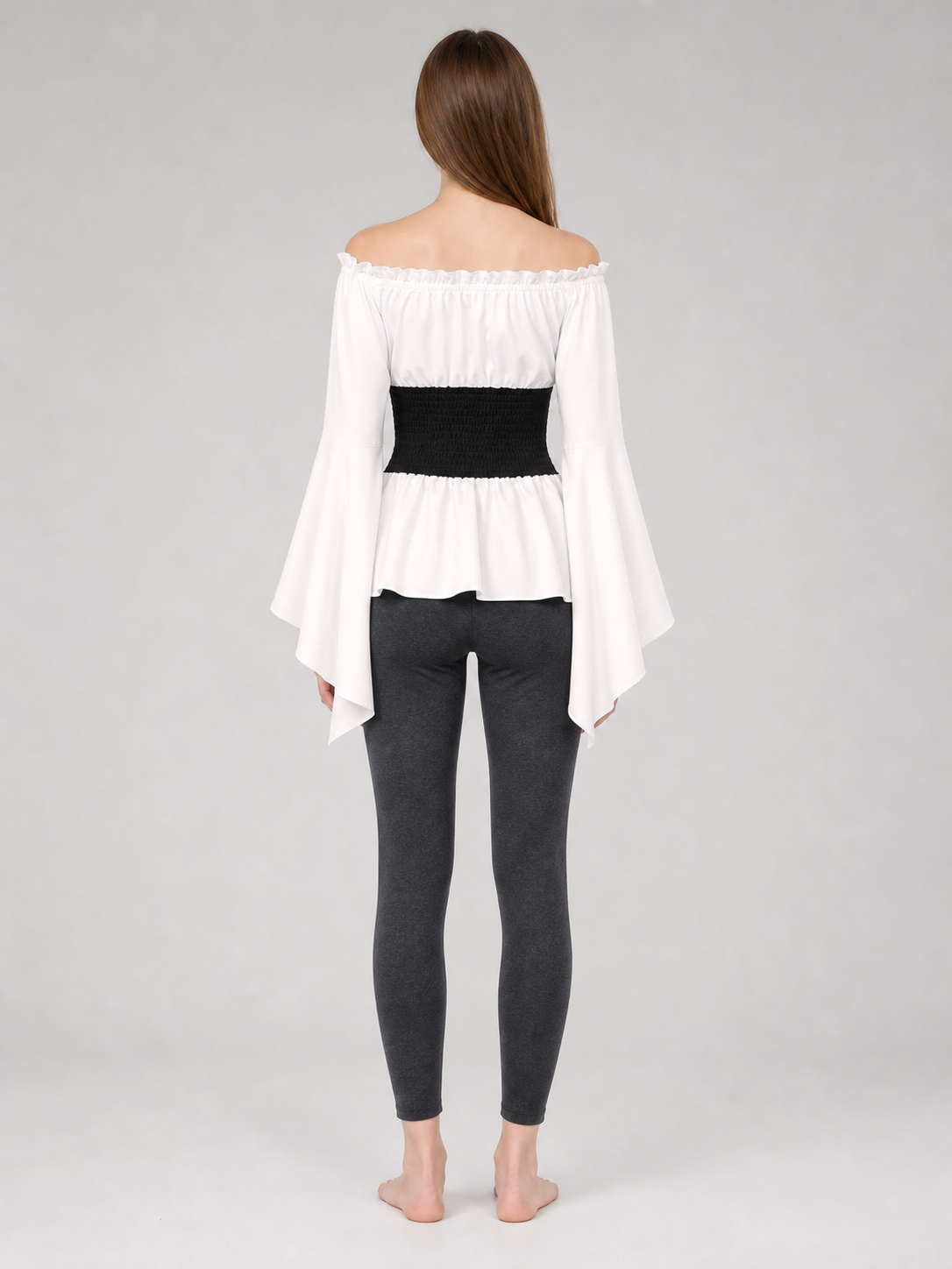 Vintage-Style Blouse with Embroidered Belt
