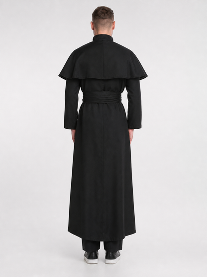 Black Ritual Robe with Capelet for Cosplay
