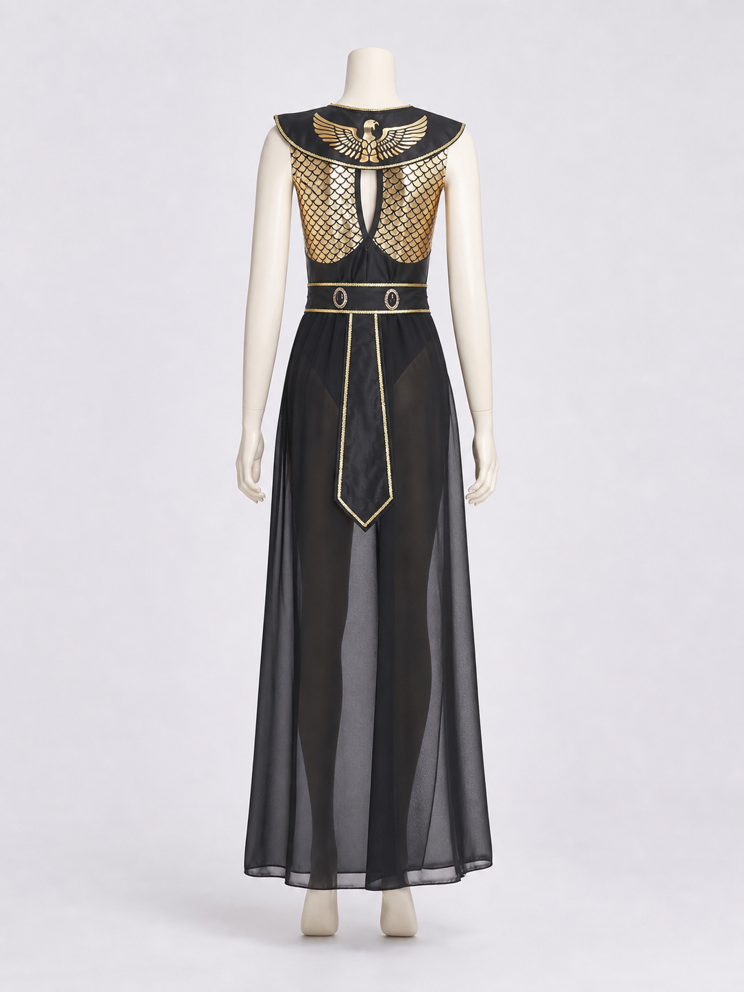 Cleopatra Costume, Egyptian Style, Black Dress