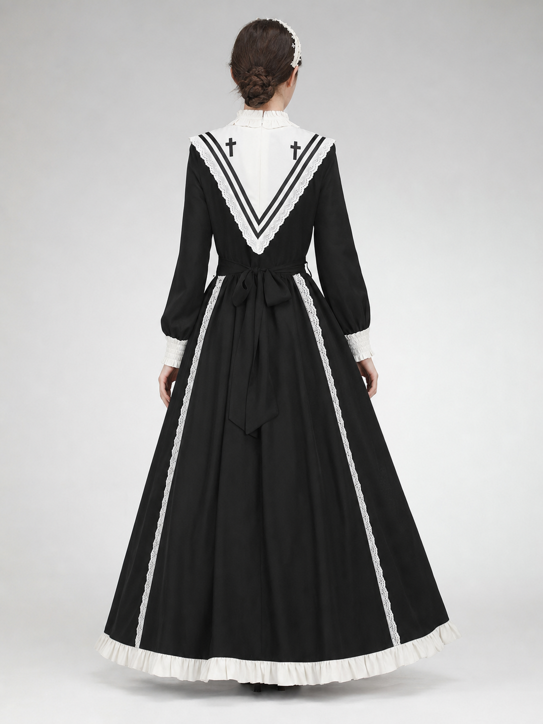 Nun Costume with Veil and Dress