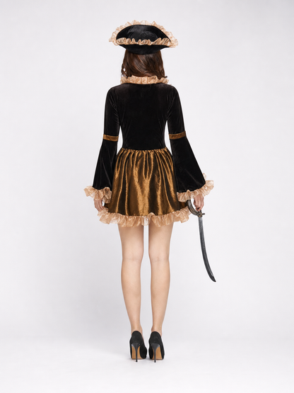 Pirate-Style Carnival Costume with Hat