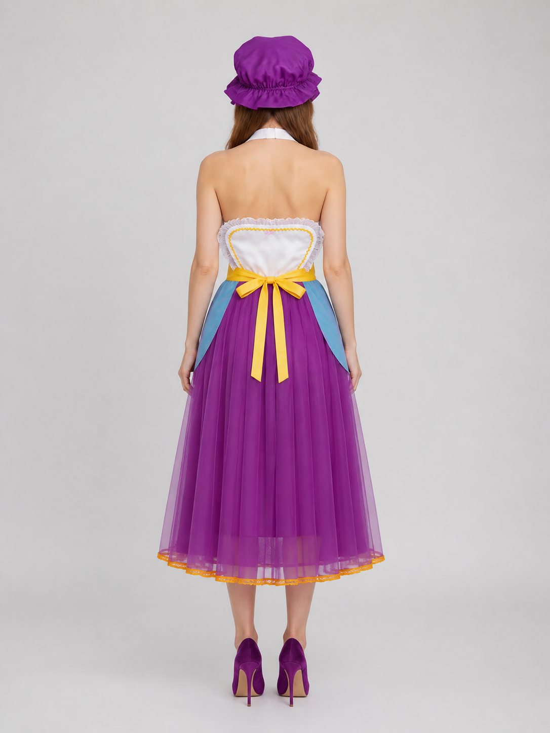 Beauty and the Beast Cosplay Costume: Dress and Apron back view
