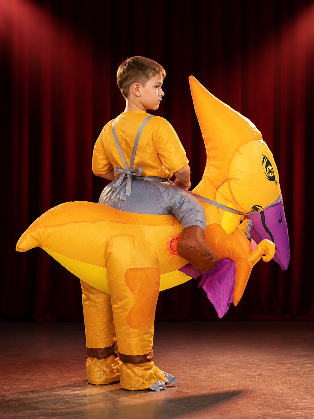 Inflatable Pterodactyl Costume With Wings, Tail & Claws - Funny Halloween Party back view