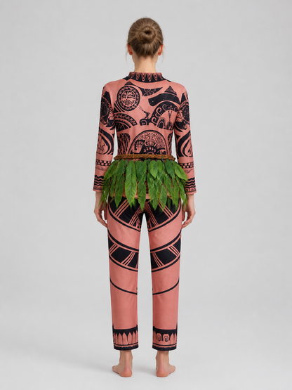 Maui “Moana 3” Cosplay Costume, Top and Pants back view
