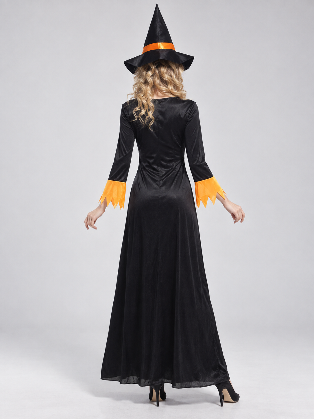 Adult Gothic Witch Halloween Costume with Hat