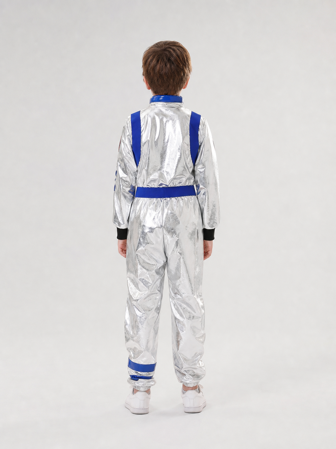 Astronaut Carnival Costume, Silver Jumpsuit