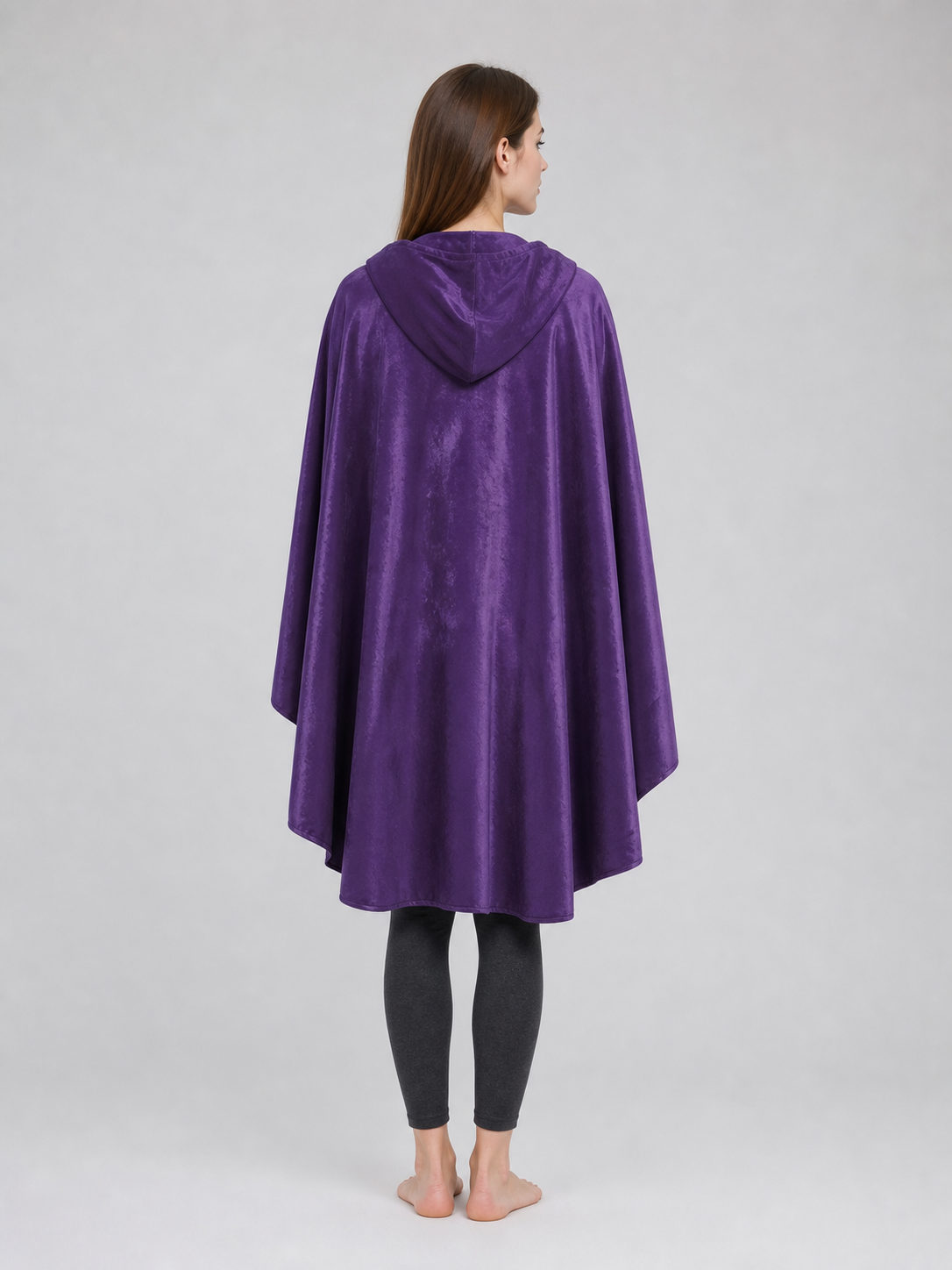 Purple Hooded Medieval Costume Cloak