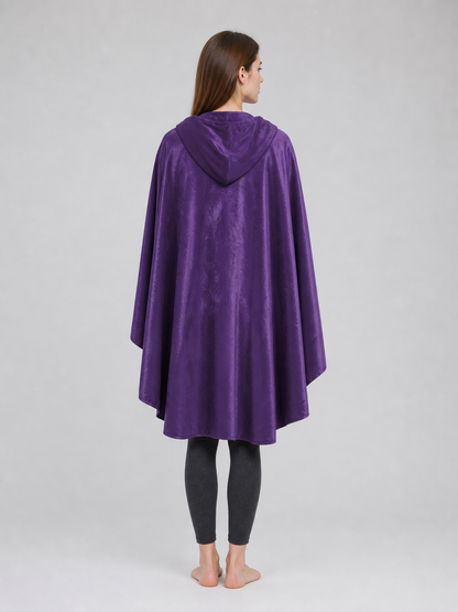 Purple Hooded Medieval Costume Cloak