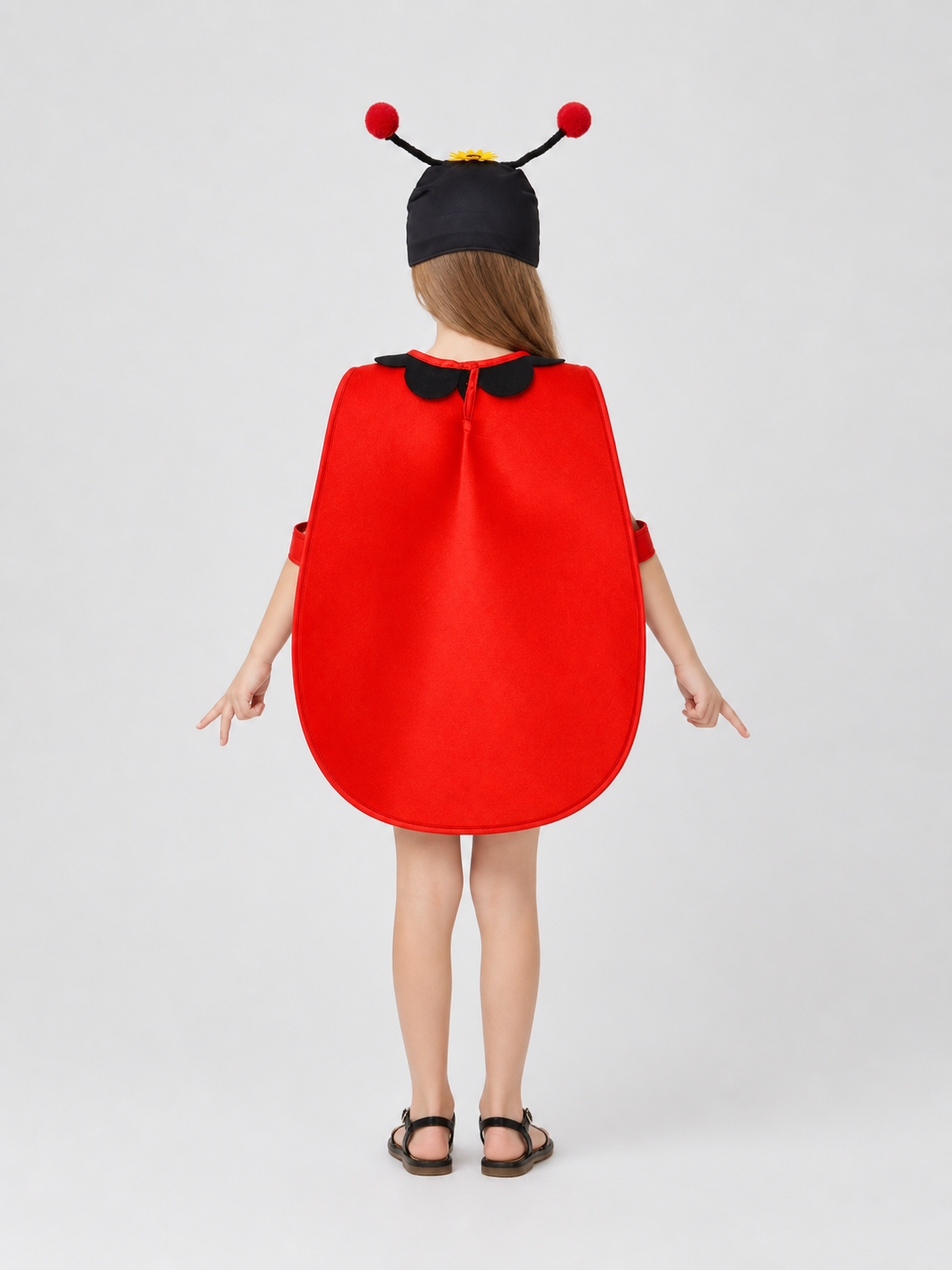 Tomato Cosplay Costume with Mustache Hat back view