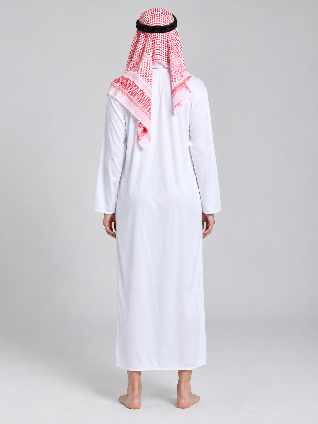 Costume with a Headscarf and Chain back view