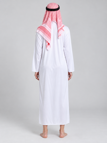Costume with a Headscarf and Chain back view