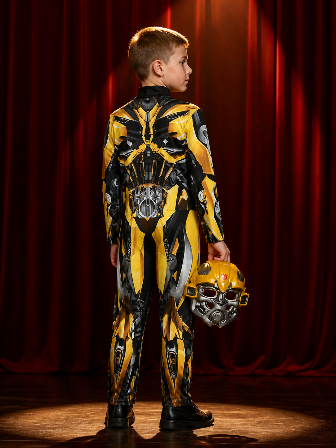 Bumblebee Halloween Costume Jumpsuit with Helmet