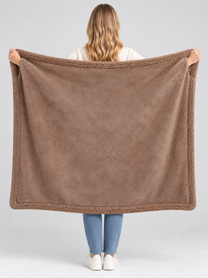Reversible Pet Blanket with Edging back view