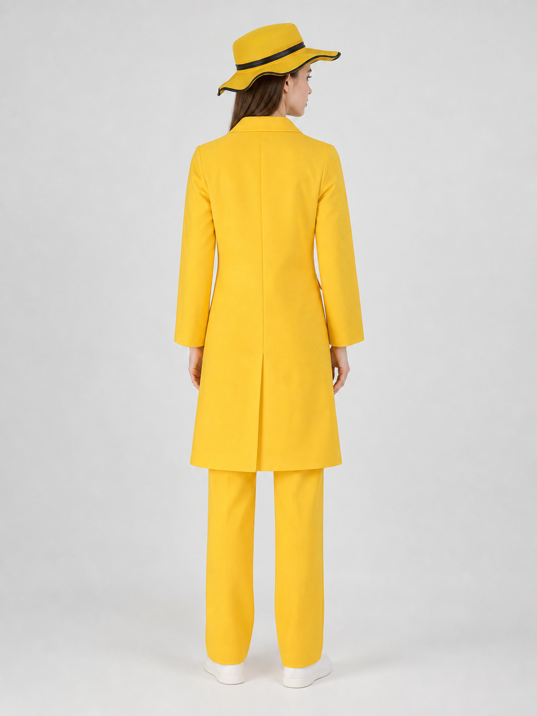Costume with a Yellow Jacket and Hat