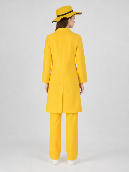Costume with a Yellow Jacket and Hat