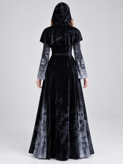 Vampire Costume with Black Dress and Hat