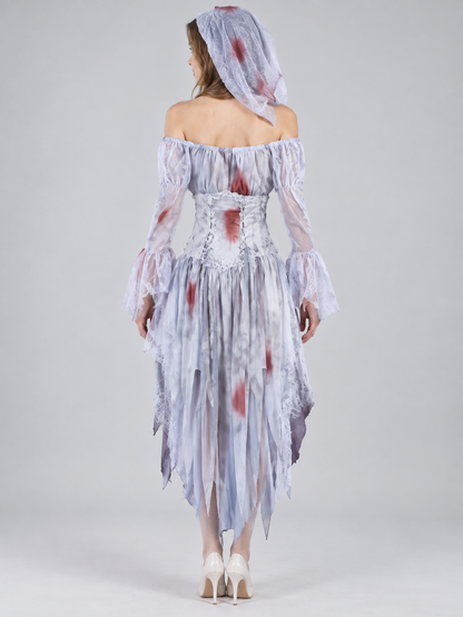 Ghost Bride White Lace Carnival Costume