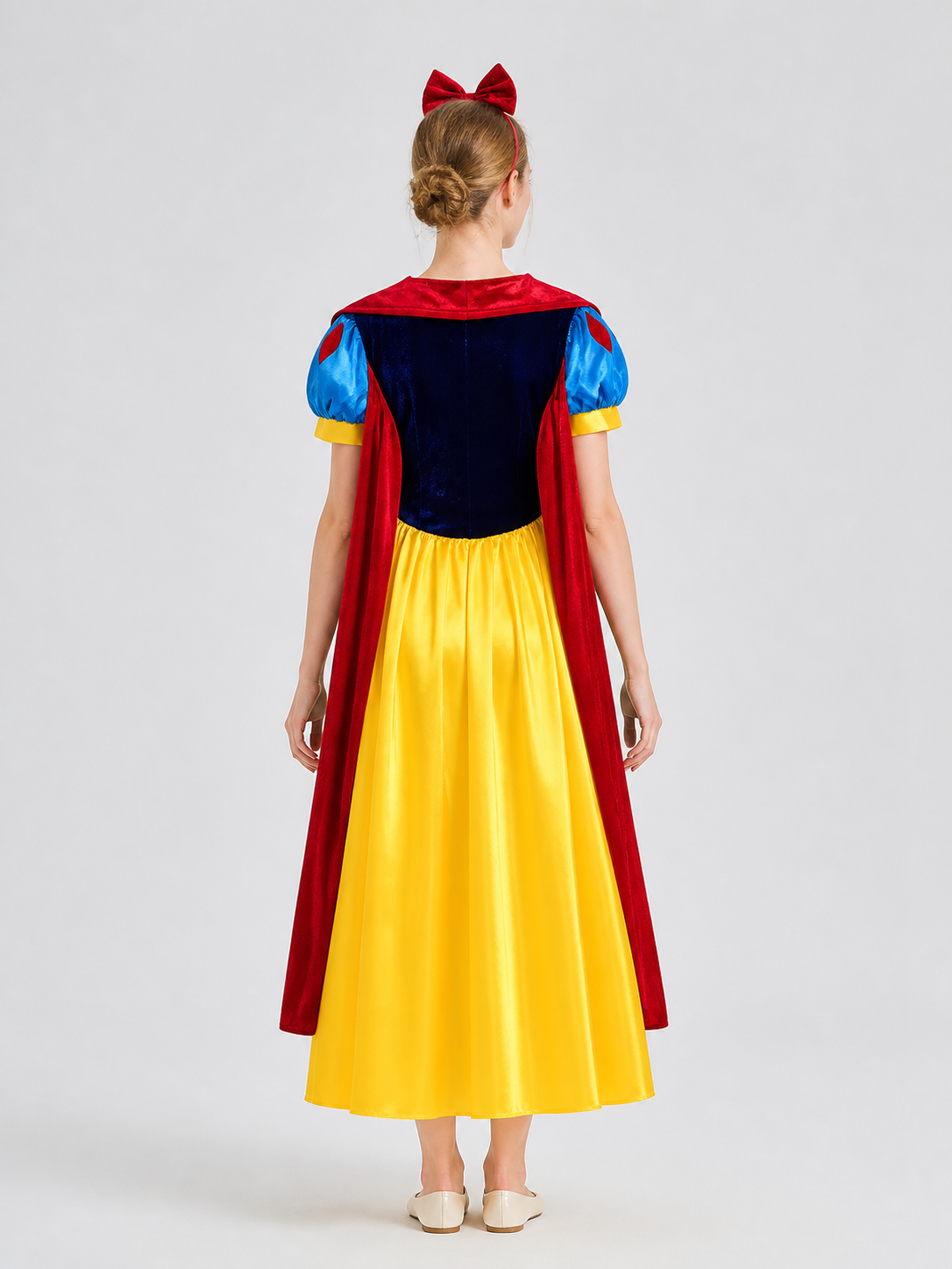 Snow White Cosplay Costume, Dress and Headband back view