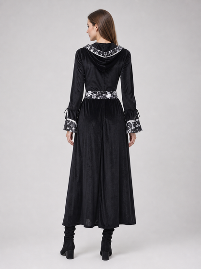 Cosplay Costume, Gothic Hooded Dress back view