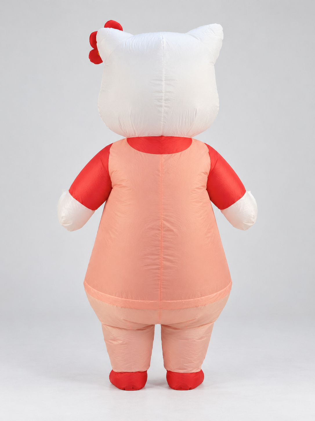 Inflatable Cartoon Cat Costume with Red Bow