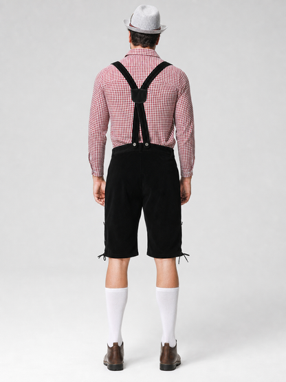 German-Style Outfit: Shirt and Suspender Shorts
