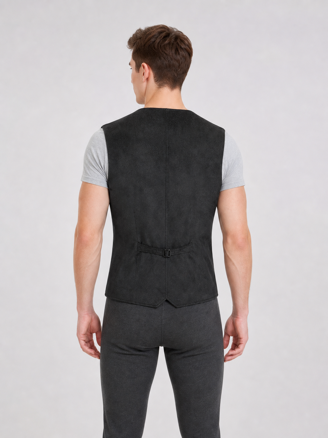 Halloween Costume Vest, Black, V-Neck