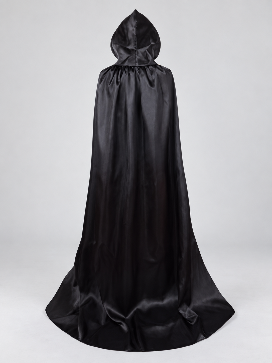 Black carnival cape with attached hood