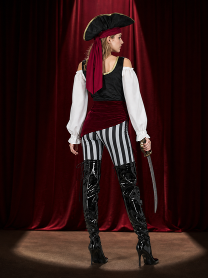 Caribbean-Style Pirate Costume for Halloween back view