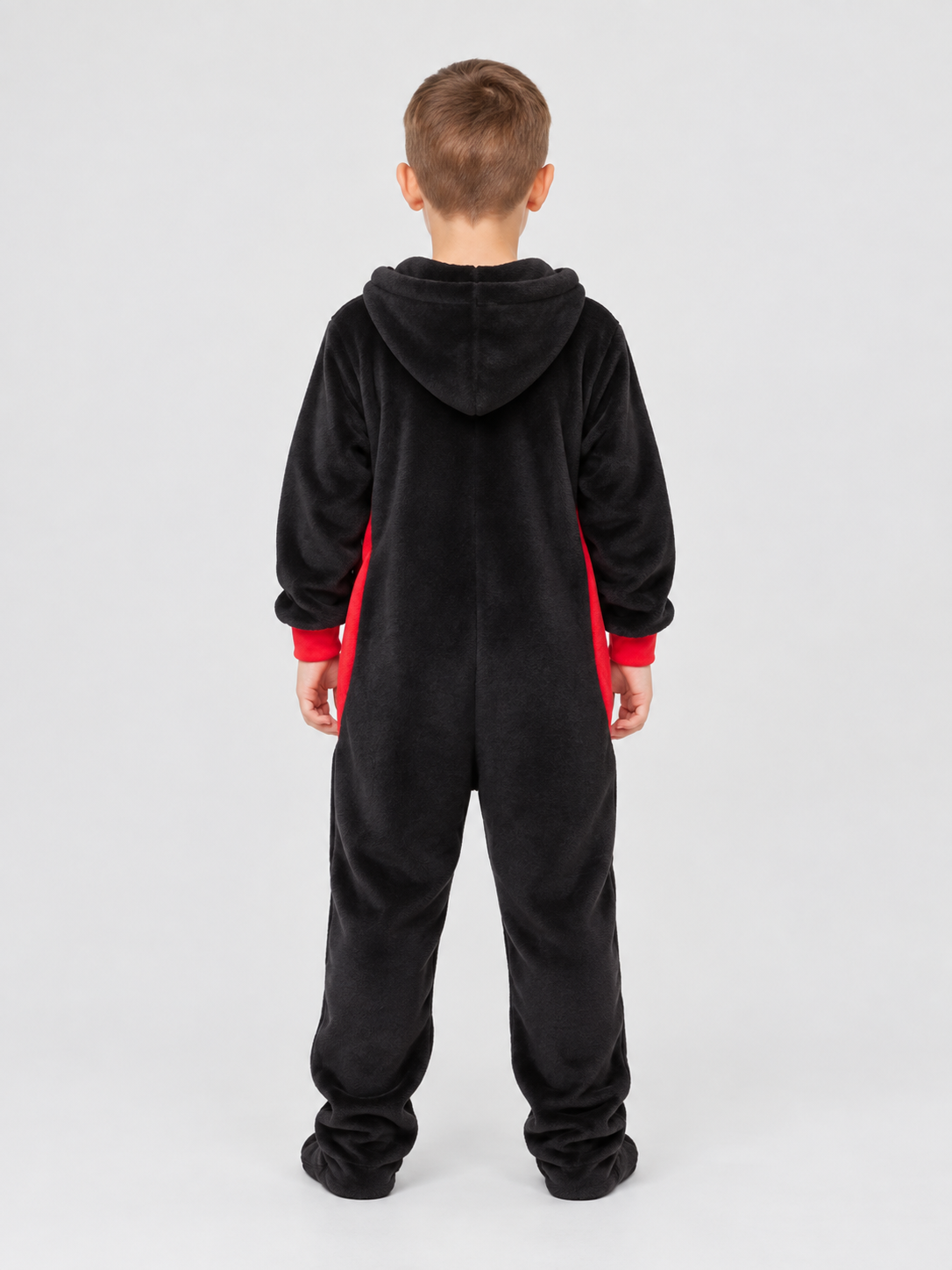 Insulated Pajama Jumpsuit with Hood and Buttons