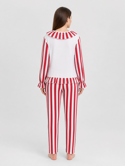 Clown Cosplay Costume, Red and White, 2-Piece back view