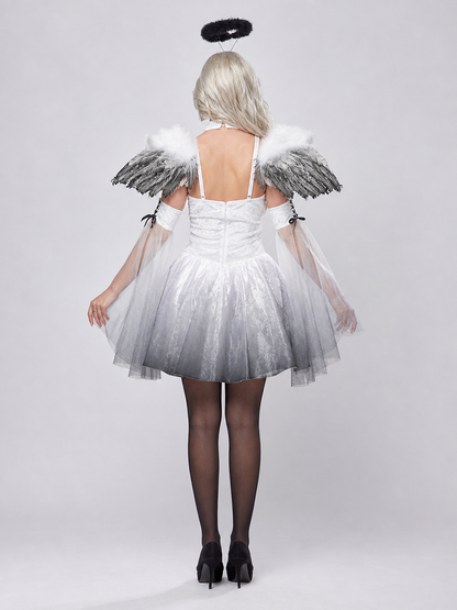 White “Dark Angel” Costume Dress for Halloween