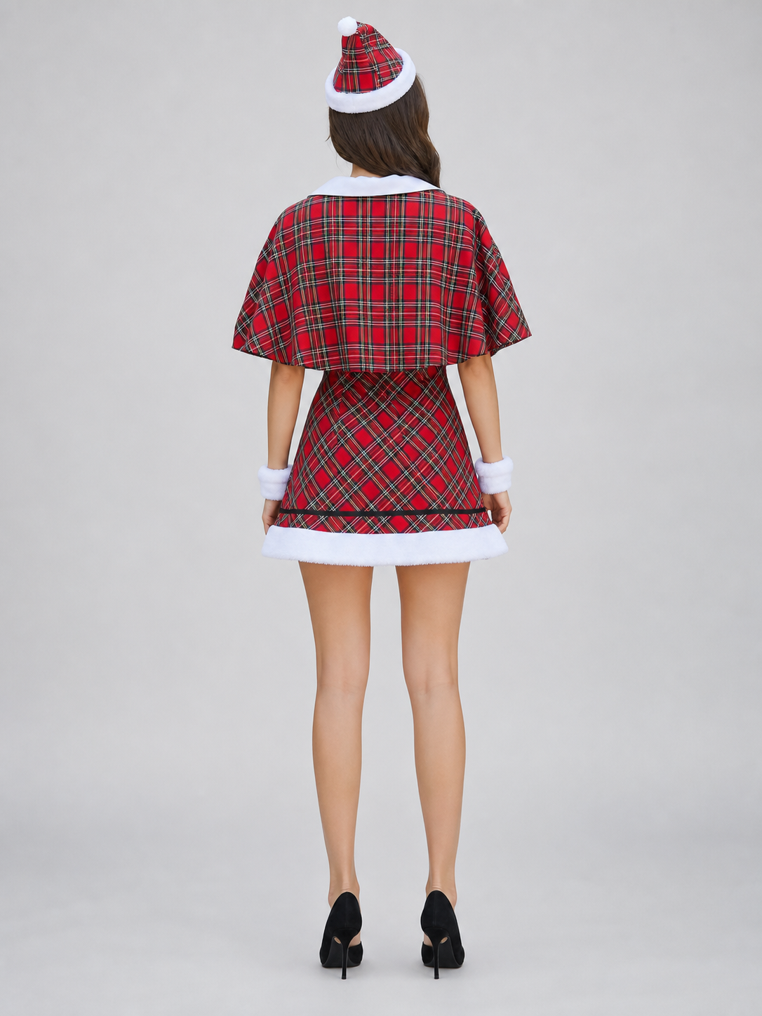 Retro Cosplay Costume: Dress and Short Cape