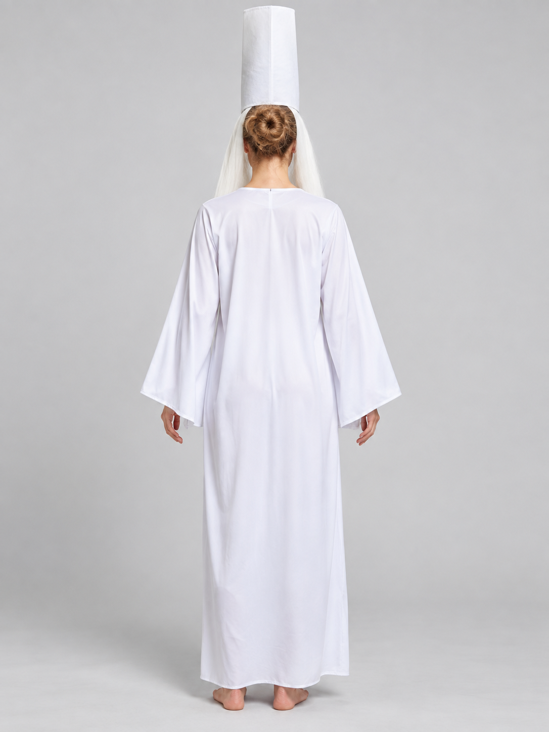 White Carnival Costume for a Ghost Character back view