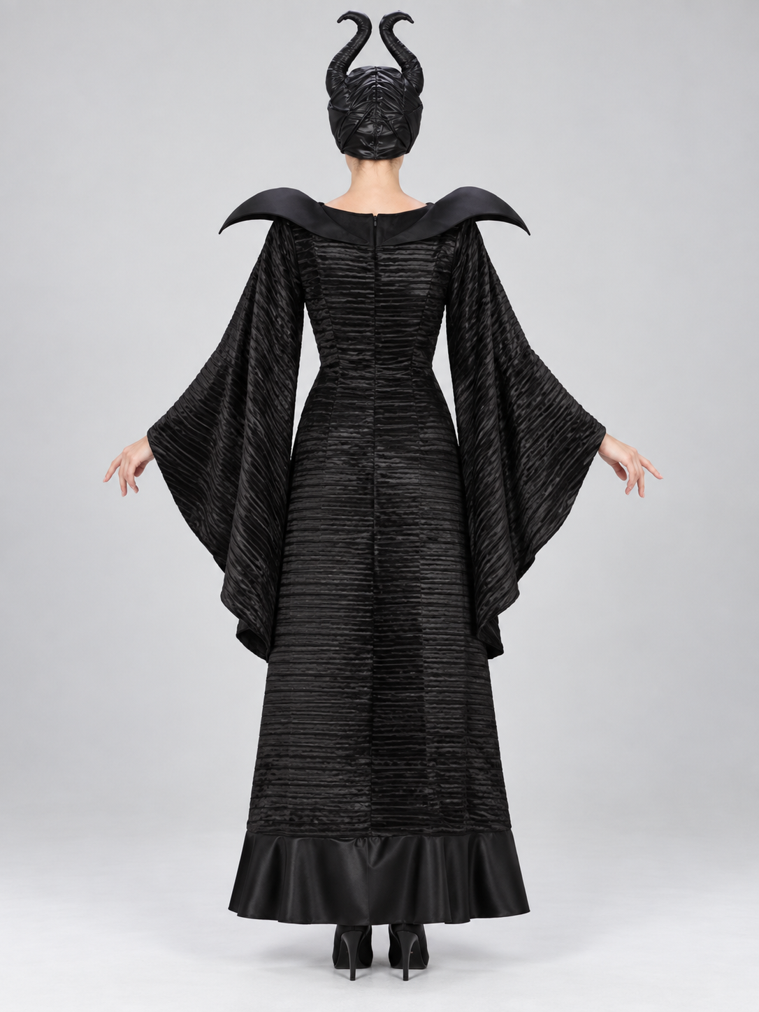 Witch Halloween Costume with Horned Headpiece