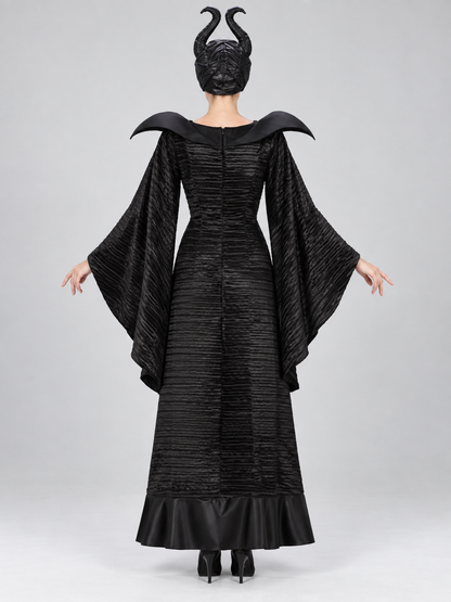 Witch Halloween Costume with Horned Headpiece