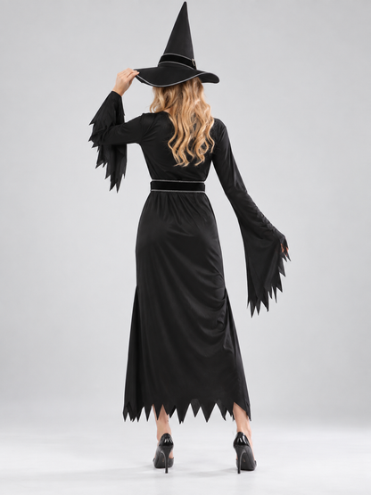 Witch Costume: Black Dress, Hat, Belt