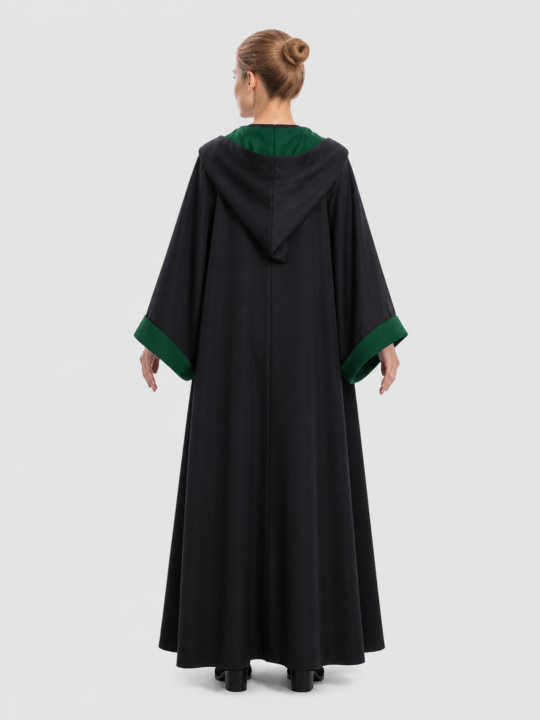 Harry Potter Hooded Robe, Black, Size M-XXL back view