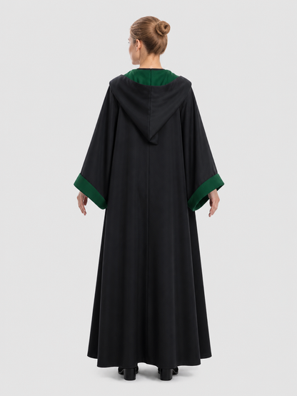 Harry Potter Hooded Robe, Black, Size M-XXL back view