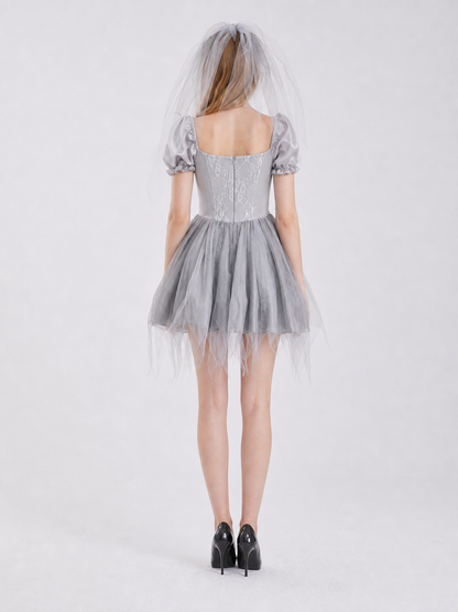 Halloween Vampire Costume, Dress and Veil