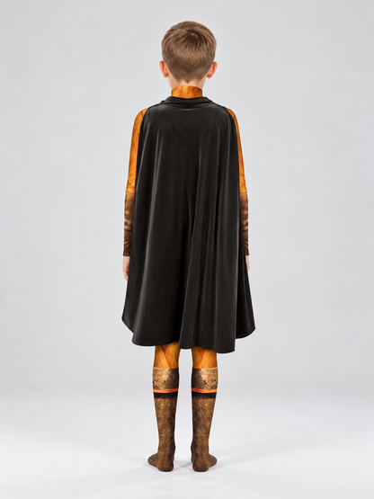 Cosplay Costume: Jumpsuit with Black Cape and Belt