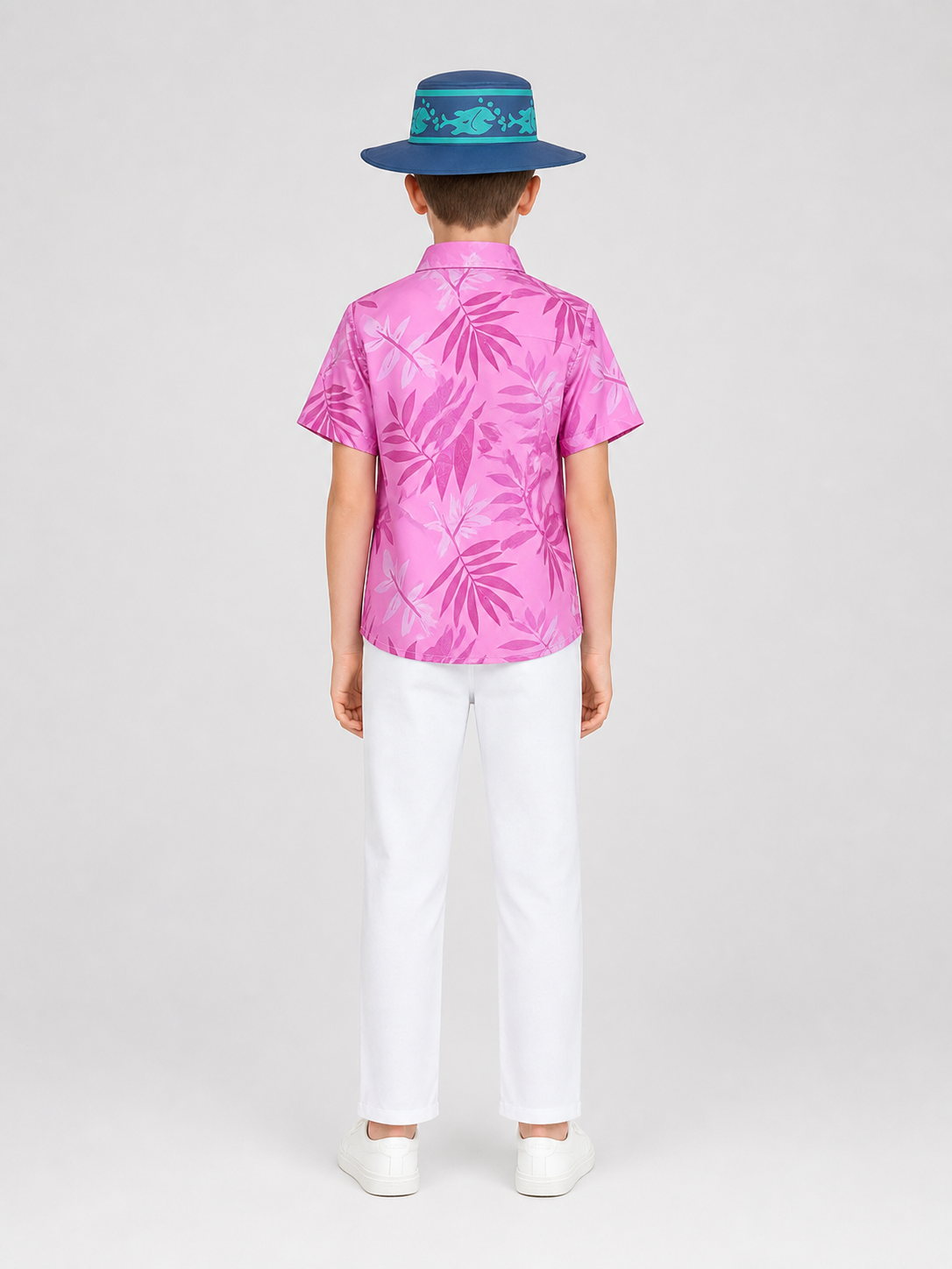 Nick Cosplay Costume: Shirt, Pants, Tie, Hat back view