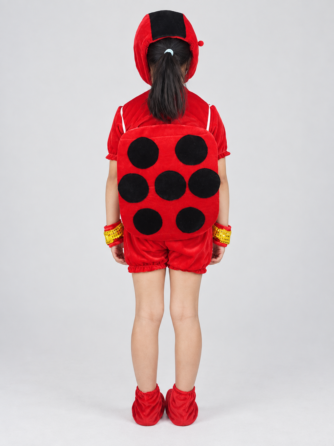 Kids' ladybug costume red and black