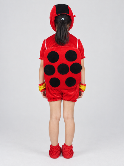 Kids' ladybug costume red and black